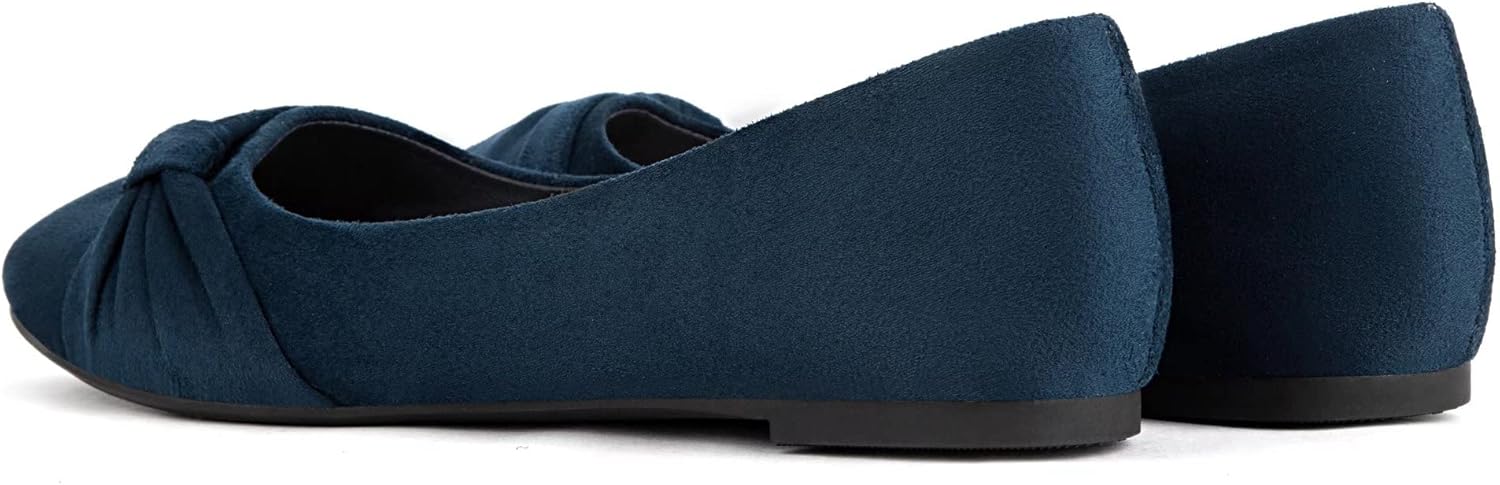 womens flats shoes faux suede round toe ballet dressy flats comfortable slip on walking shoes